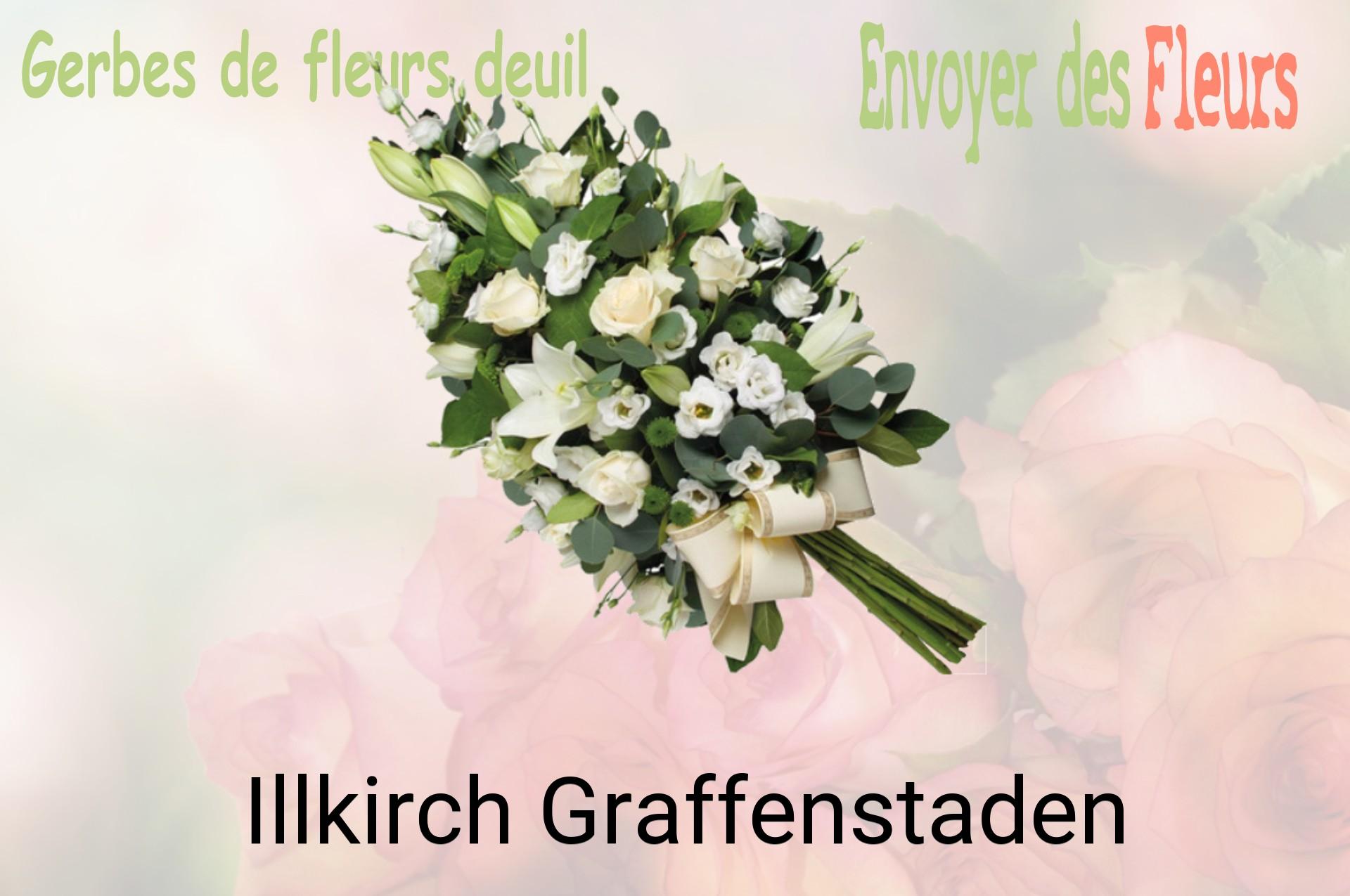 Gerbe de fleurs de deuil livrée à Illkirch-Graffenstaden